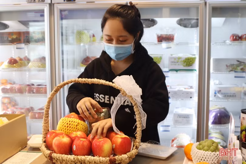 Phong phú những giỏ quà tết tại Hà Tĩnh