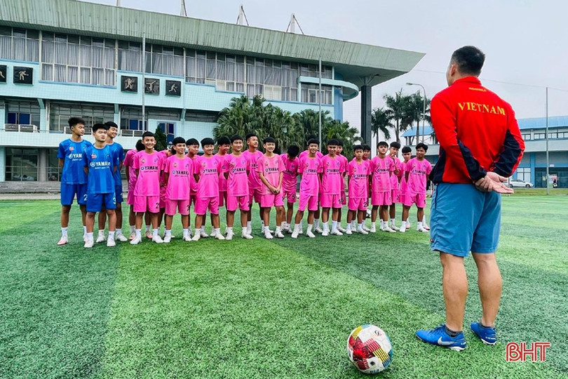 U13 Hà Tĩnh hội quân sau khi giành Á quân Giải Bóng đá thiếu niên Cup Yamaha