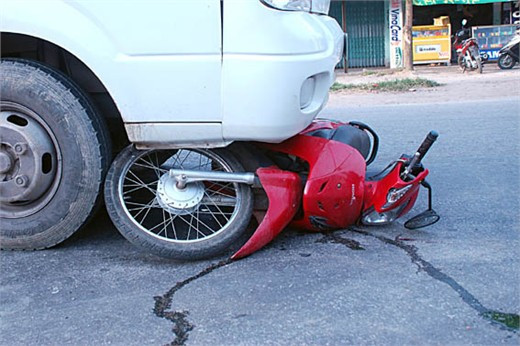 Hiện trường vụ tai nạn.