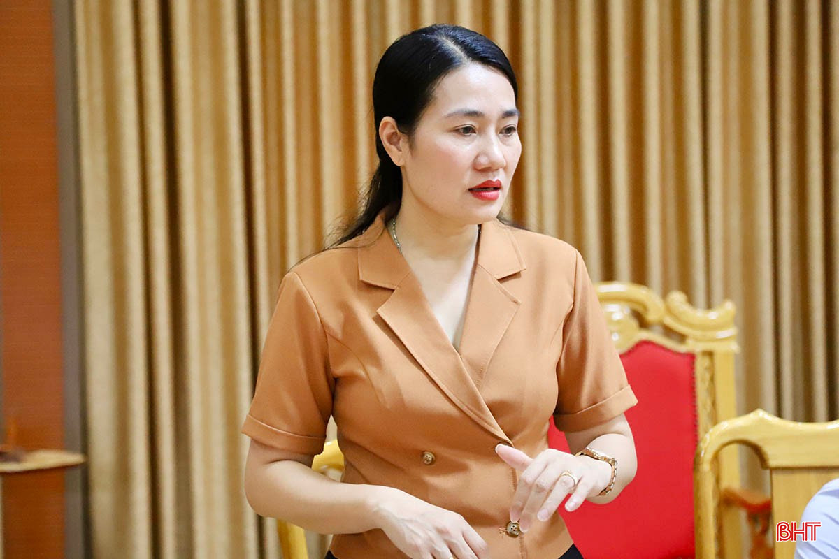 Bí thư Huyện ủy Vũ Quang Nguyễn Thị Việt Hà kiến nghị, đề xuất một số nội dung tại buổi làm việc. bqbht_br_img-5144-copy.jpg