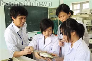 Giờ thực hành của sinh viên nhà trường