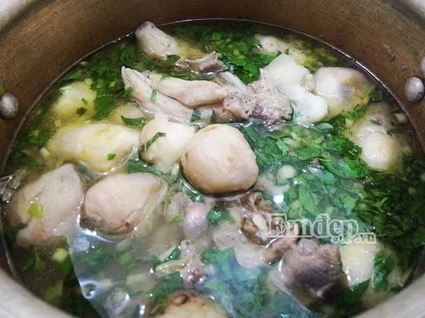 doi vi cuoi tuan voi canh vit om khoai so dan da ma cuc ngon