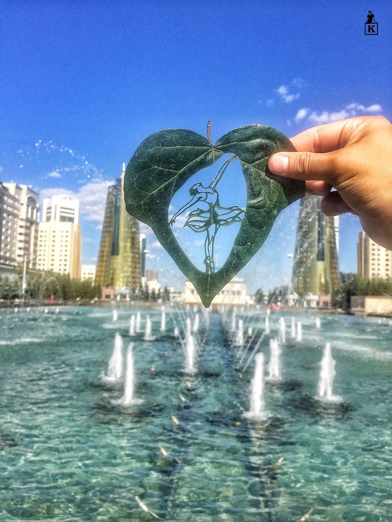 ngam cac tac pham nghe thuat cham khac tren la cay cuc doc dao