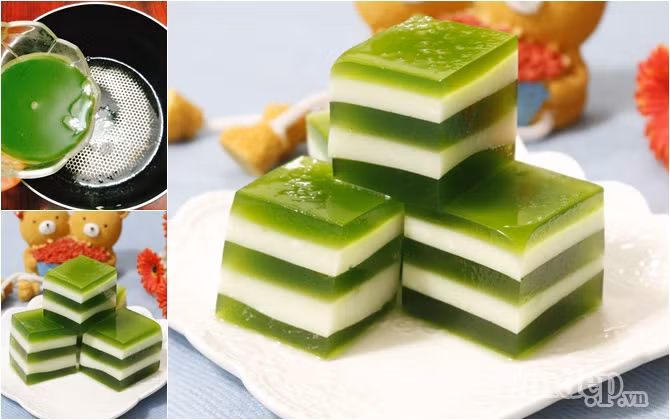 chieu oi buc lam thach sua dua tra xanh ngot mat thuong thuc thoi