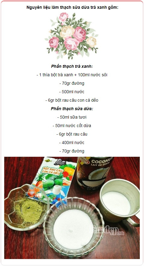 chieu oi buc lam thach sua dua tra xanh ngot mat thuong thuc thoi