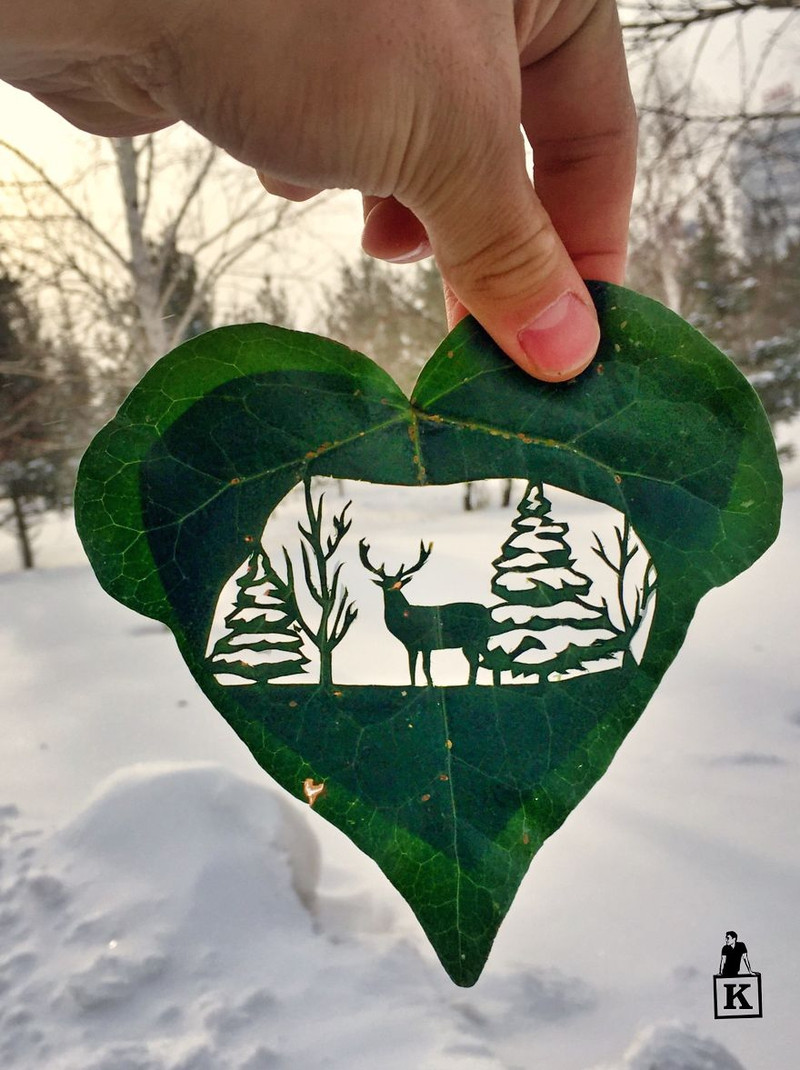 ngam cac tac pham nghe thuat cham khac tren la cay cuc doc dao