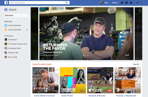 facebook watch tham vong lat do youtube