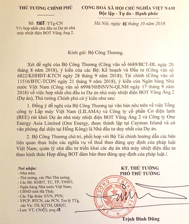 Hoàn tất đàm phán hợp đồng dự án Nhà máy Nhiệt điện Vũng Áng II