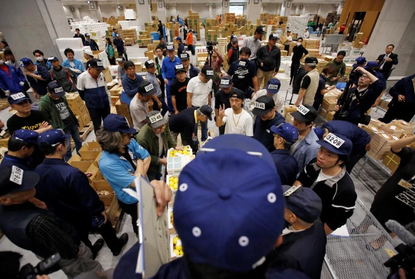 Chợ cá lớn nhất thế giới tổ chức phiên đấu giá đầu tiên tại địa điểm mới