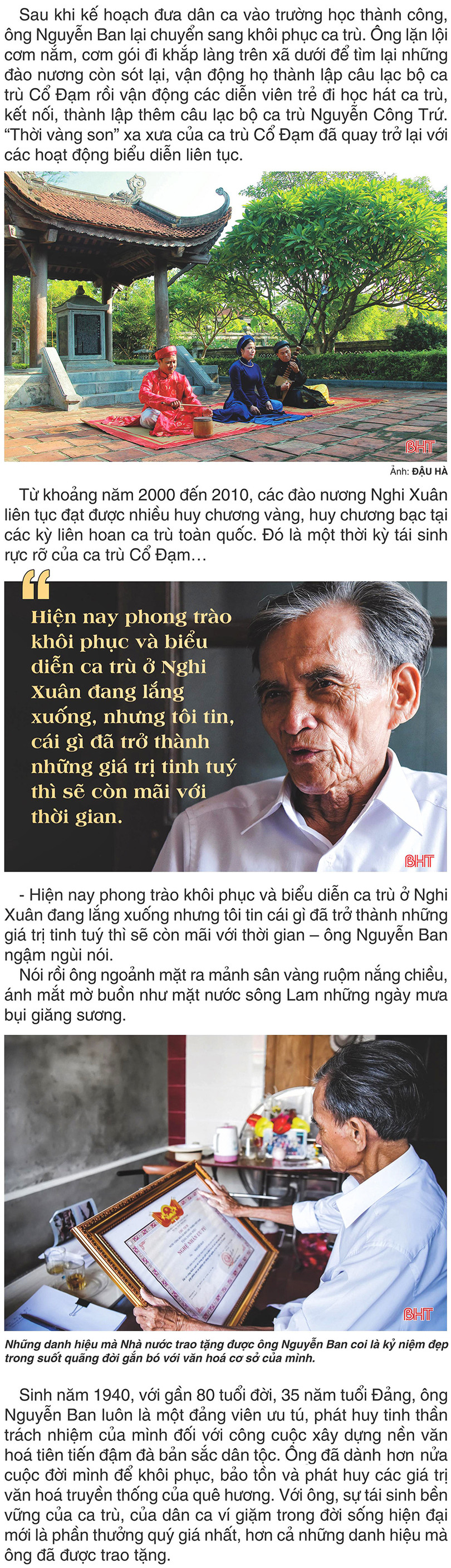 Người đảng viên say mê bảo tồn văn hoá truyền thống