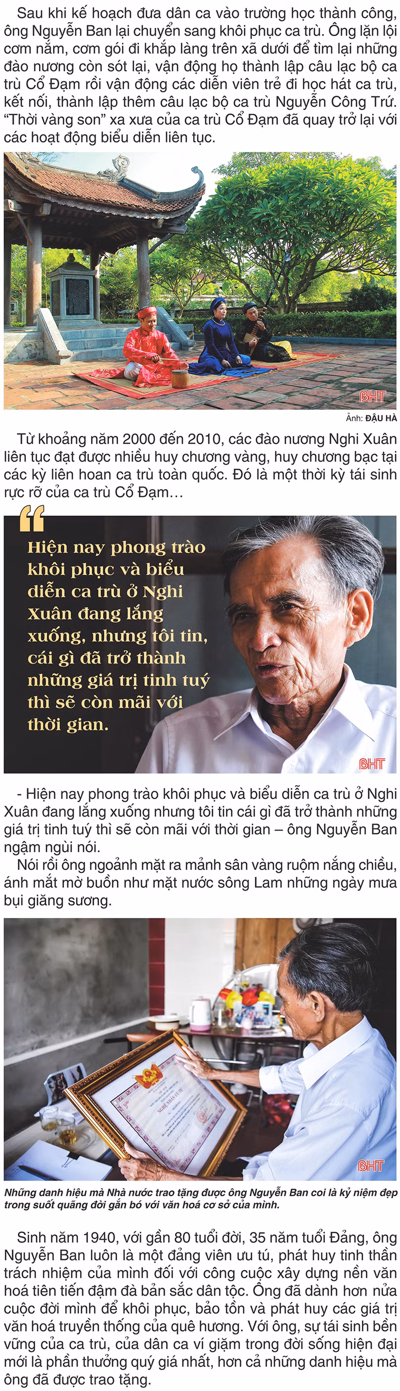 Người đảng viên say mê bảo tồn văn hoá truyền thống