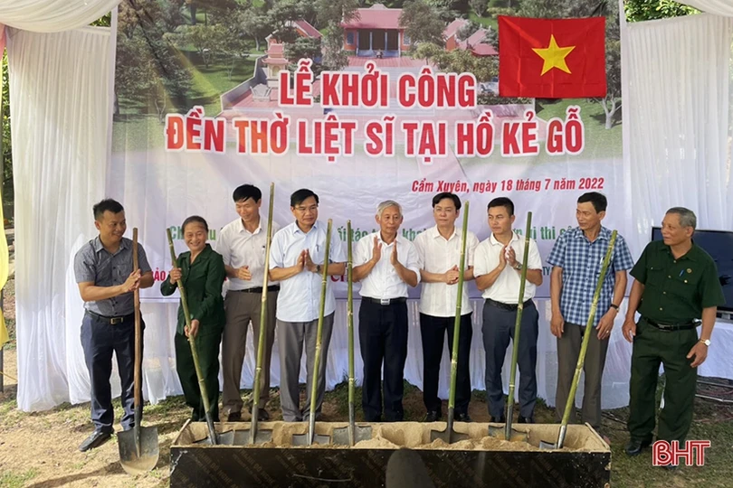 Xây dựng Khu tưởng niệm và Đền thờ anh hùng liệt sỹ tại khu vực hồ Kẻ Gỗ