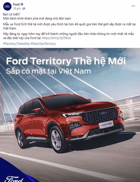 Ford Việt Nam xác nhận sắp ra mắt mẫu Territory, cạnh tranh Mazda CX-5