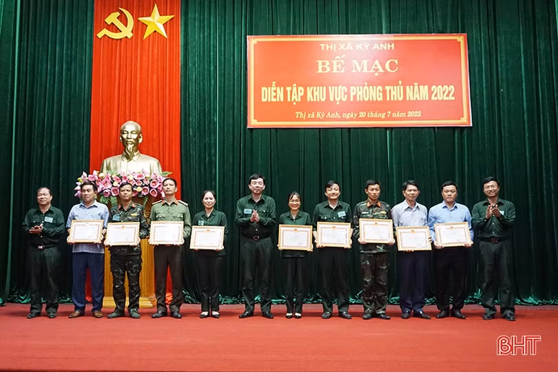 Diễn tập khu vực phòng thủ TX Kỳ Anh thành công tốt đẹp