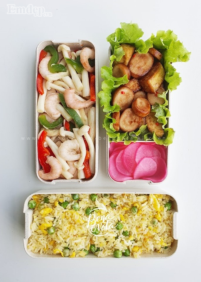 Hấp dẫn những hộp cơm trưa “vợ người ta” nấu cho chồng mang đi làm