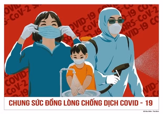 Họa sỹ Việt hào hứng vẽ tranh cổ động phòng, chống dịch Covid-19