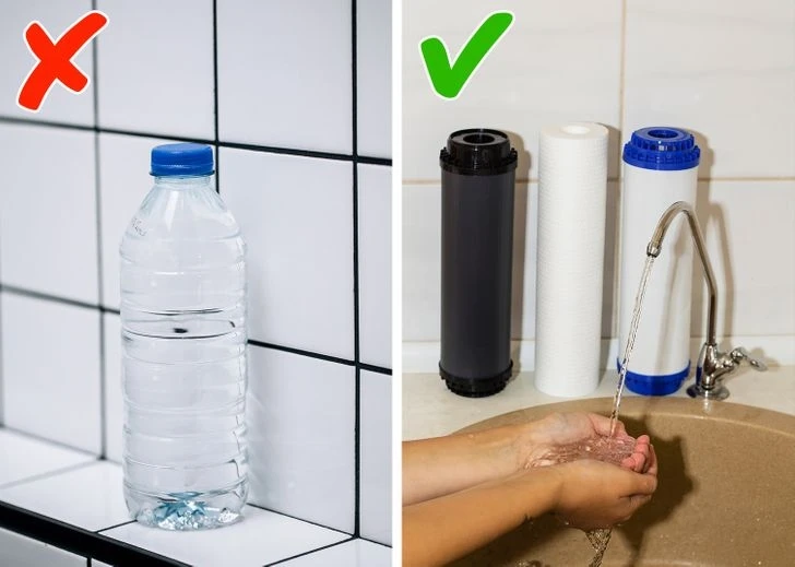 Mua nước tinh khiết để sử dụng rõ ràng vừa tốn kém lại thải nhựa ra môi trường. Giải pháp đưa ra là bạn nên đầu tư một máy lọc nước tốt cho ngôi nhà và thay bộ lọc 2 lần/năm.