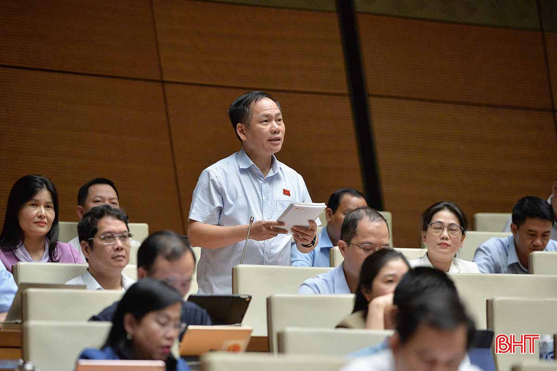 Phó Trưởng đoàn chuyên trách Đoàn ĐBQH Hà Tĩnh Trần Đình Gia chất vấn Bộ trưởng Bộ VH-TT&DL. 24.07.10.Bai.DoanDBQH.KH7XV.a3.jpg