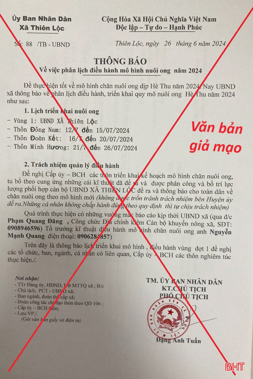 văn bản đối tượng mạo danh UBND xã.jpg