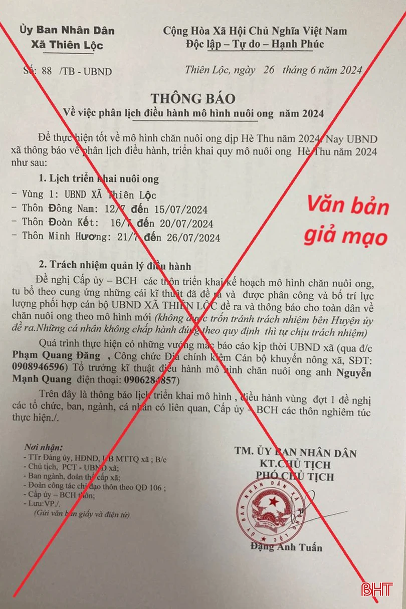 văn bản đối tượng mạo danh UBND xã.jpg