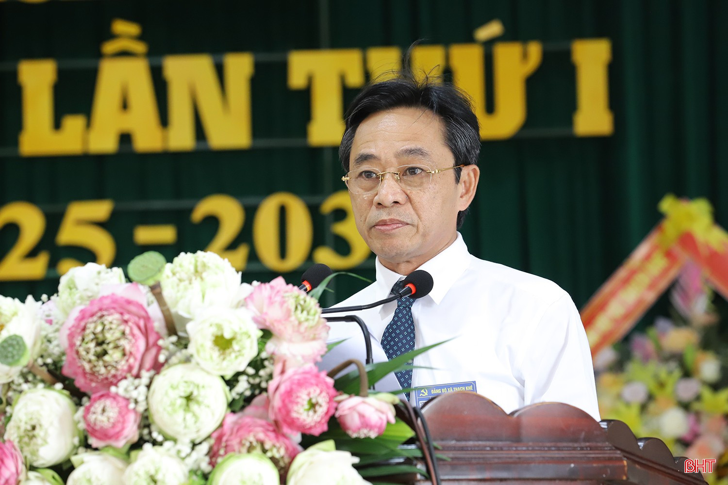 Phó Bí thư Thường trực Tỉnh ủy Trần Thế Dũng phát biểu chỉ đạo tại đại hội, bqbht_br_dai-hoi-thach-khe-10a.jpg