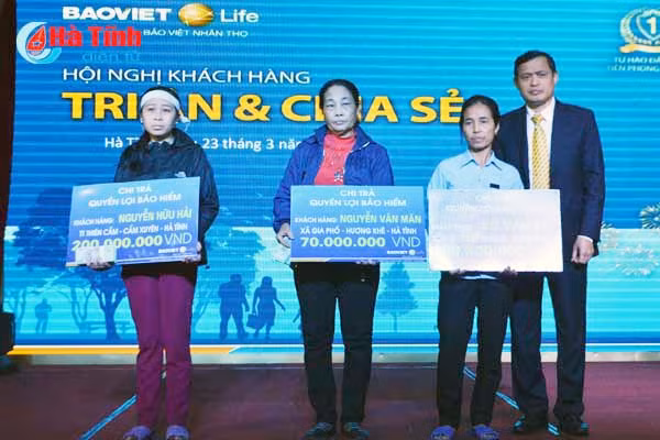 bao viet nhan tho ha tinh chi tra hon 500 trieu cho khach hang rui ro