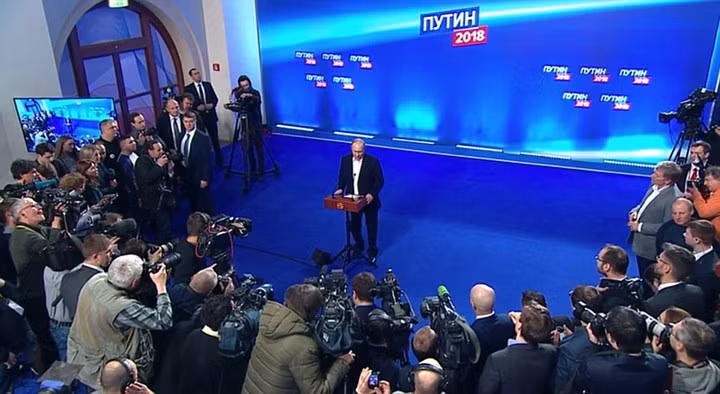 hinh anh dau tien cua ong putin sau khi chien thang bau cu tong thong