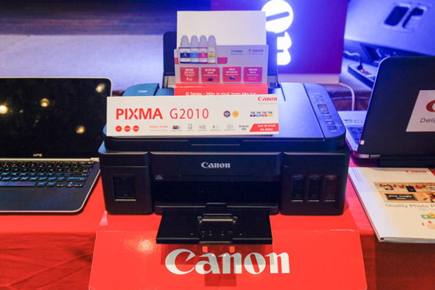 canon trinh lang loat may in phun va laser moi