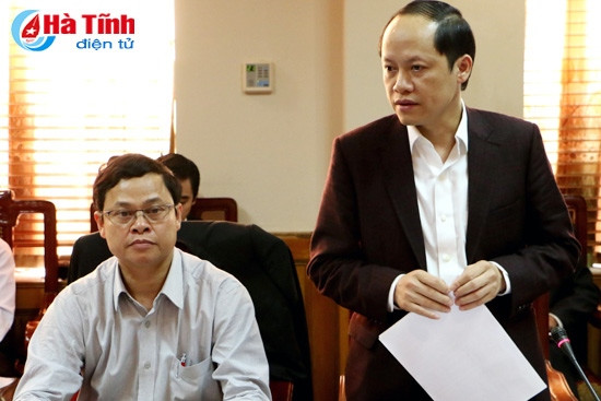Phó Chủ tịch UBND tỉnh Nguyễn Hồng Lĩnh báo cáo kết quả thực hiện của Hà Tĩnh Phó Chủ tịch UBND tỉnh Nguyễn Hồng Lĩnh báo cáo kết quả thực hiện của Hà Tĩnh
