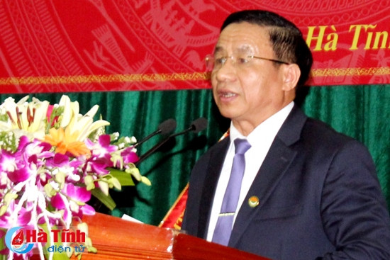 Bí thư Tỉnh ủy – Chủ tịch UBND tỉnh Lê Đình Sơn phát biểu tại lễ kỷ niệm