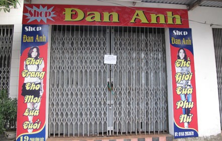 Shop thời trang do Phan Thị Liên đứng chủ, nhiều ngày qua đã không còn hoạt động