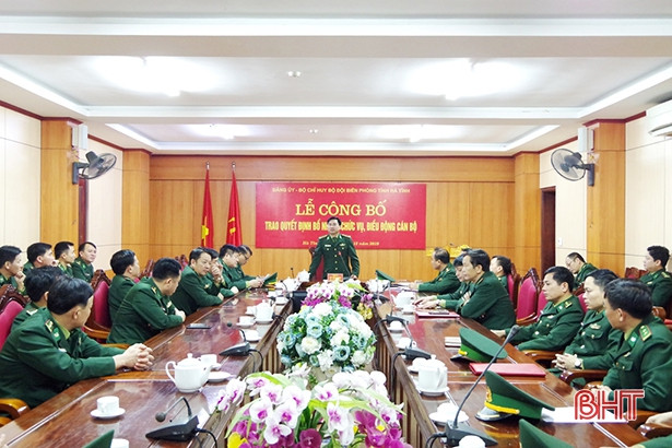 32 cán bộ BĐBP Hà Tĩnh được điều động, bổ nhiệm chức vụ mới 