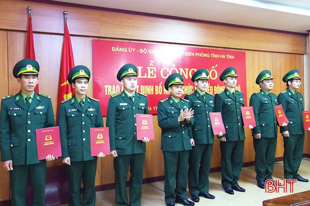 32 cán bộ BĐBP Hà Tĩnh được điều động, bổ nhiệm chức vụ mới 