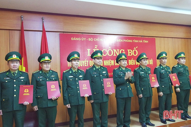 32 cán bộ BĐBP Hà Tĩnh được điều động, bổ nhiệm chức vụ mới 