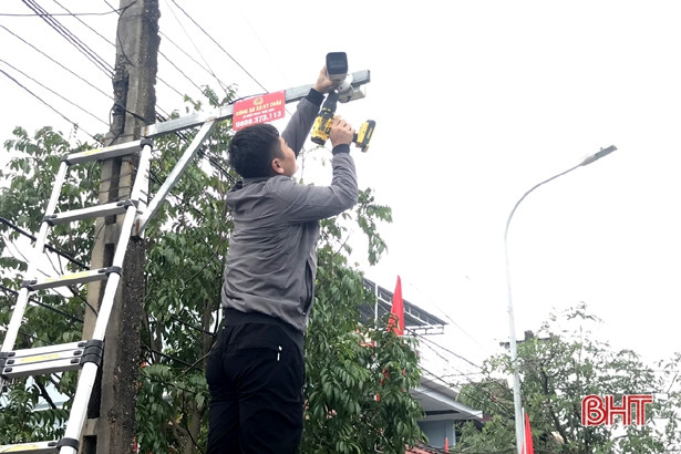 Xã đầu tiên của huyện Kỳ Anh lắp camera giám sát an ninh