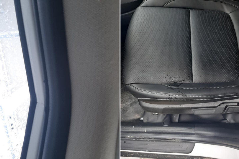 Vị trí mà các xe Kia Seltos thường gặp tình trạng dột nước. Ảnh: Van Anh Ban. Nhiều xe Kia Seltos gặp lỗi rò rỉ nước vào cabin