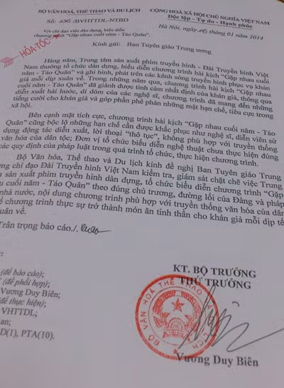 Dù chưa ghi hình, Táo quân 2014 đã bị "nhắc nhở"