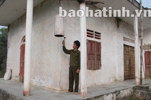 Mô hình “Tiếng kẻng bình yên” góp phần đảm bảo ANTT trên địa bàn.