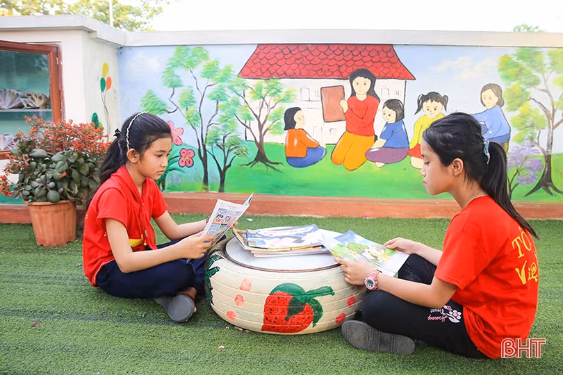 Ngắm những không gian đọc sách trong lành, thân thiện của thiếu nhi Hà Tĩnh
