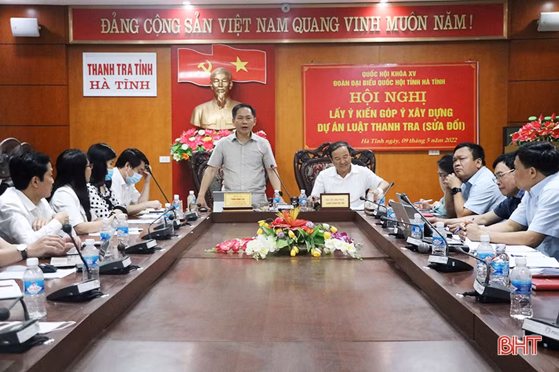 Đoàn ĐBQH Hà Tĩnh lấy ý kiến góp ý dự án Luật Thanh tra sửa đổi