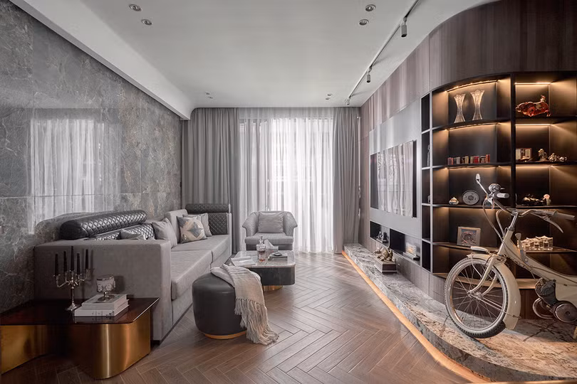 Căn hộ có gần nửa diện tích là ban công