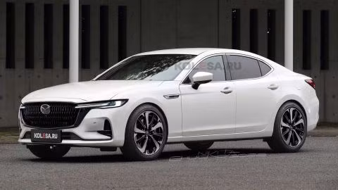 Ảnh phác họa thiết kế Mazda6 dẫn động cầu sau lấy cảm hứng từ CX-60