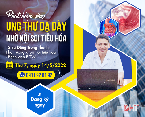 Phó Trưởng khoa Nội tiêu hóa Bệnh viện E Trung ương sẽ thăm khám tại BVĐK TTH Hà Tĩnh