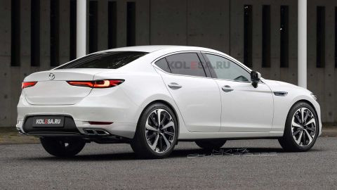 Ảnh phác họa thiết kế Mazda6 dẫn động cầu sau lấy cảm hứng từ CX-60