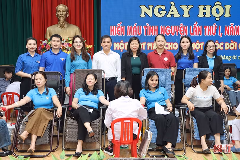 Cẩm Xuyên đạt 75,35% chỉ tiêu đơn vị máu được giao năm 2024