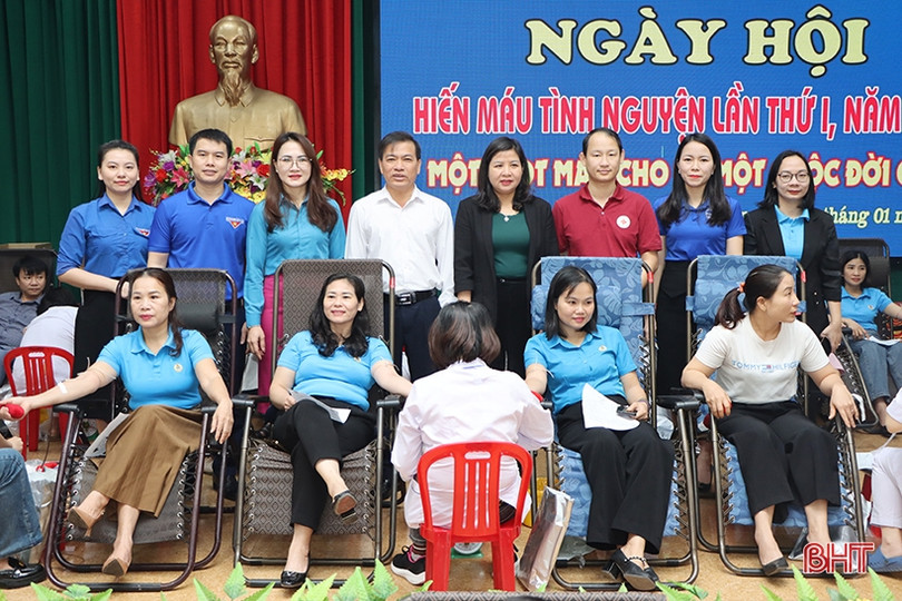 Cẩm Xuyên đạt 75,35% chỉ tiêu đơn vị máu được giao năm 2024