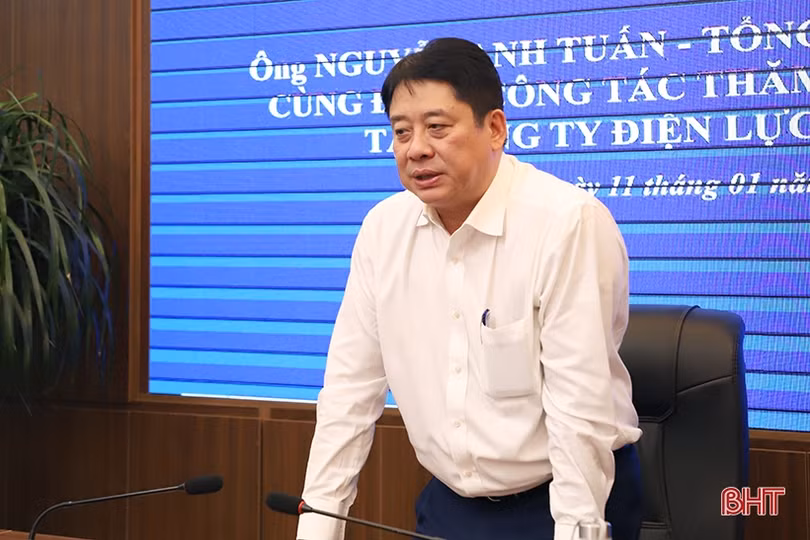 Tổng Giám đốc Tập đoàn Điện lực Việt Nam làm việc tại Công ty Điện lực Hà Tĩnh