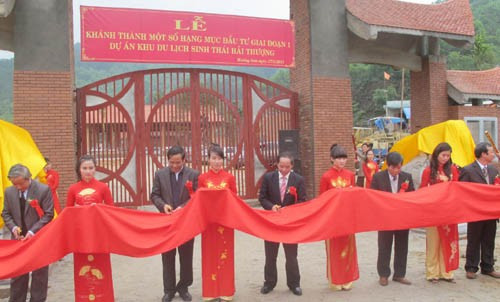 Bí thư Tỉnh ủy cắt băng khánh thành một số hạng mục đầu tư giai đoạn I Khu Du lịch sinh thái Hải Thượng