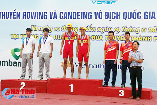 ha tinh gianh 2 huy chuong giai dua thuyen rowing va canoeing quoc gia