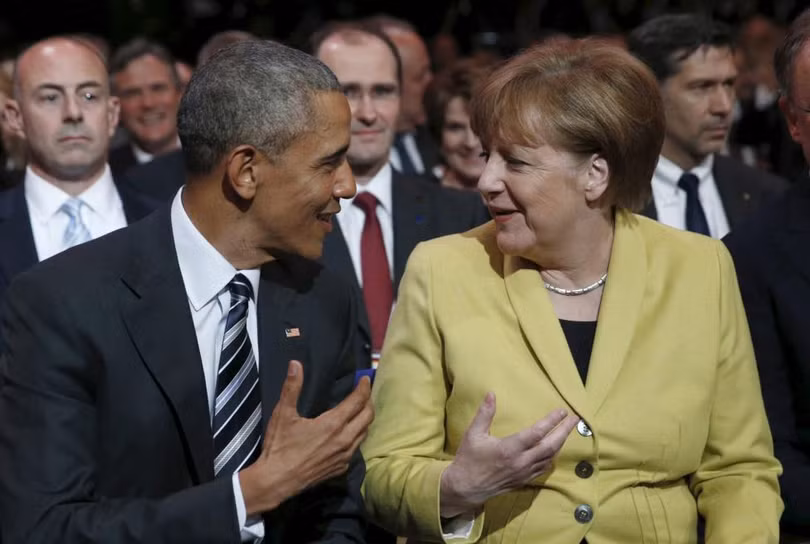 ong obama va ba merkel moi tham tinh hiem co